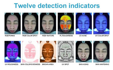 3d 얼굴 피부 범위 해석기, 사진기를 가진 피부 해석기 돋보기 기계